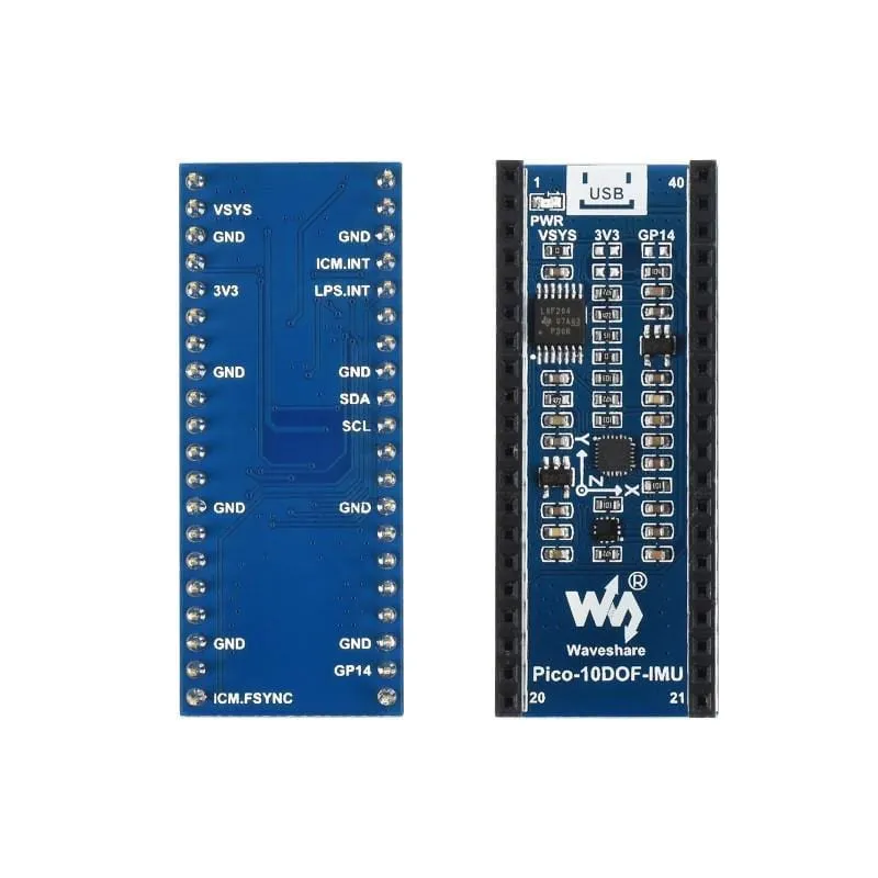 10-DOF IMU Sensor Module for Raspberry Pi Pico