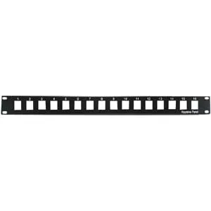 1U 19" 16Port Blank Panel for Keystone Jack