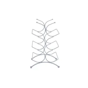 6 Bottles Upright Winerack Chrome Finish Ch576