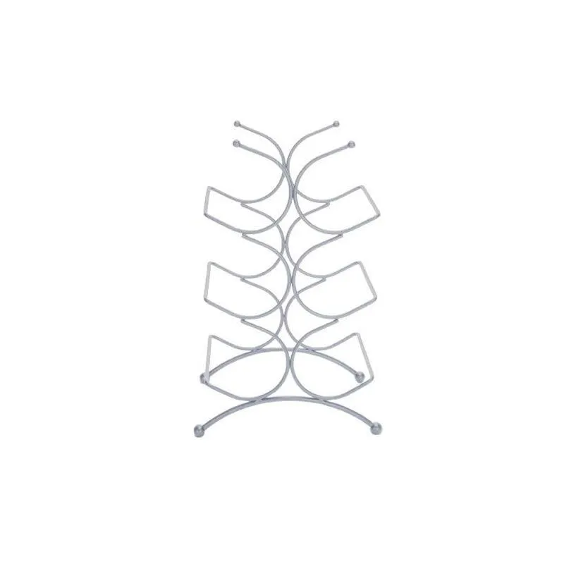 6 Bottles Upright Winerack Chrome Finish Ch576