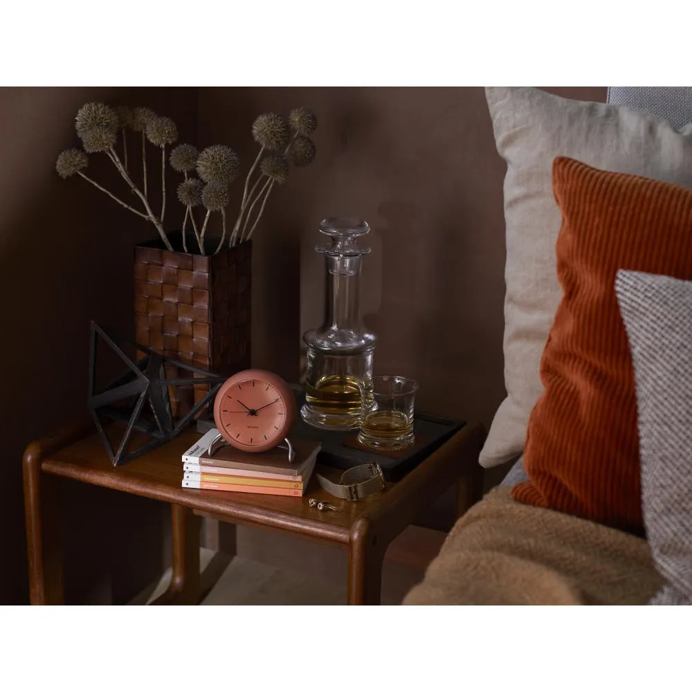Arne Jacobsen City Hall Table Clock, Pale Orange