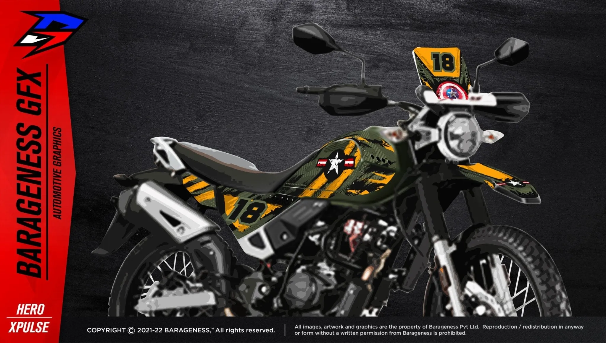 Barageness - Hero Xpulse 200 Automotive Graphics