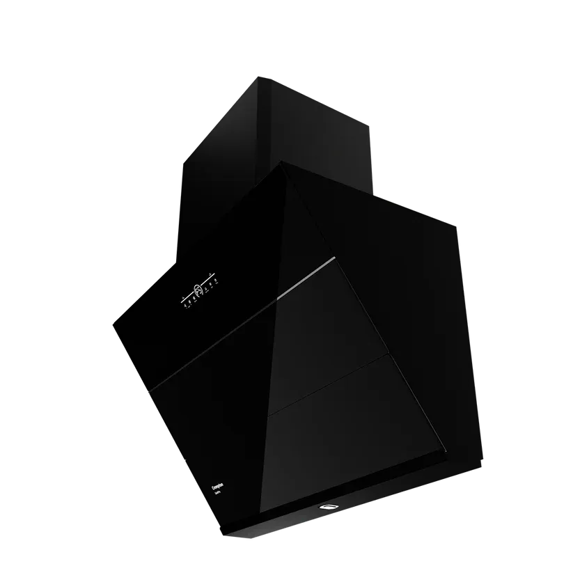 Crompton CHD-QPVI75FLE-MBL-Curved Wall Mounted Chimney QuietPro 75 cm