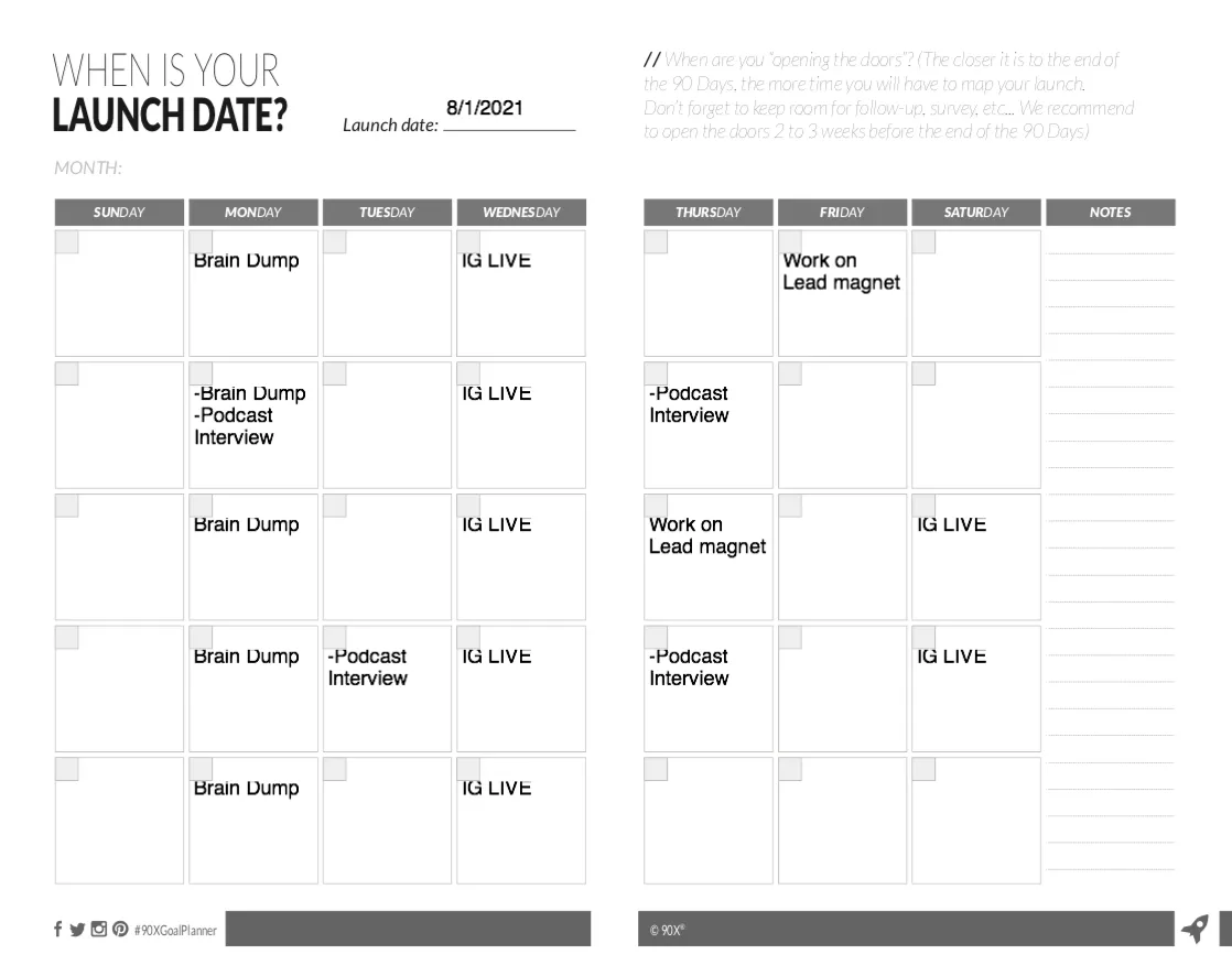 Digital Launch Planner