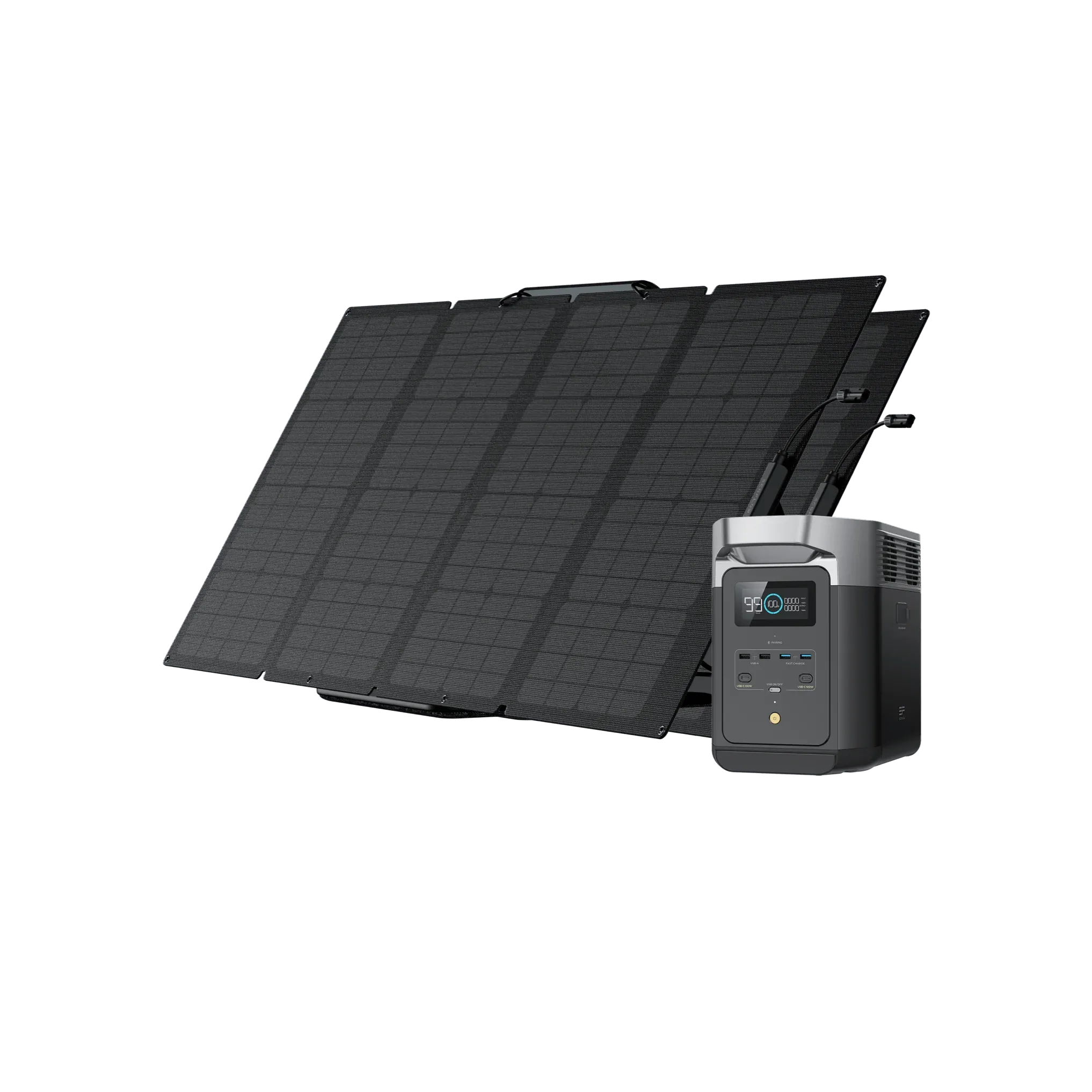 EcoFlow DELTA 2 Solar Generator   2 (Two) 160W Portable Solar Panels