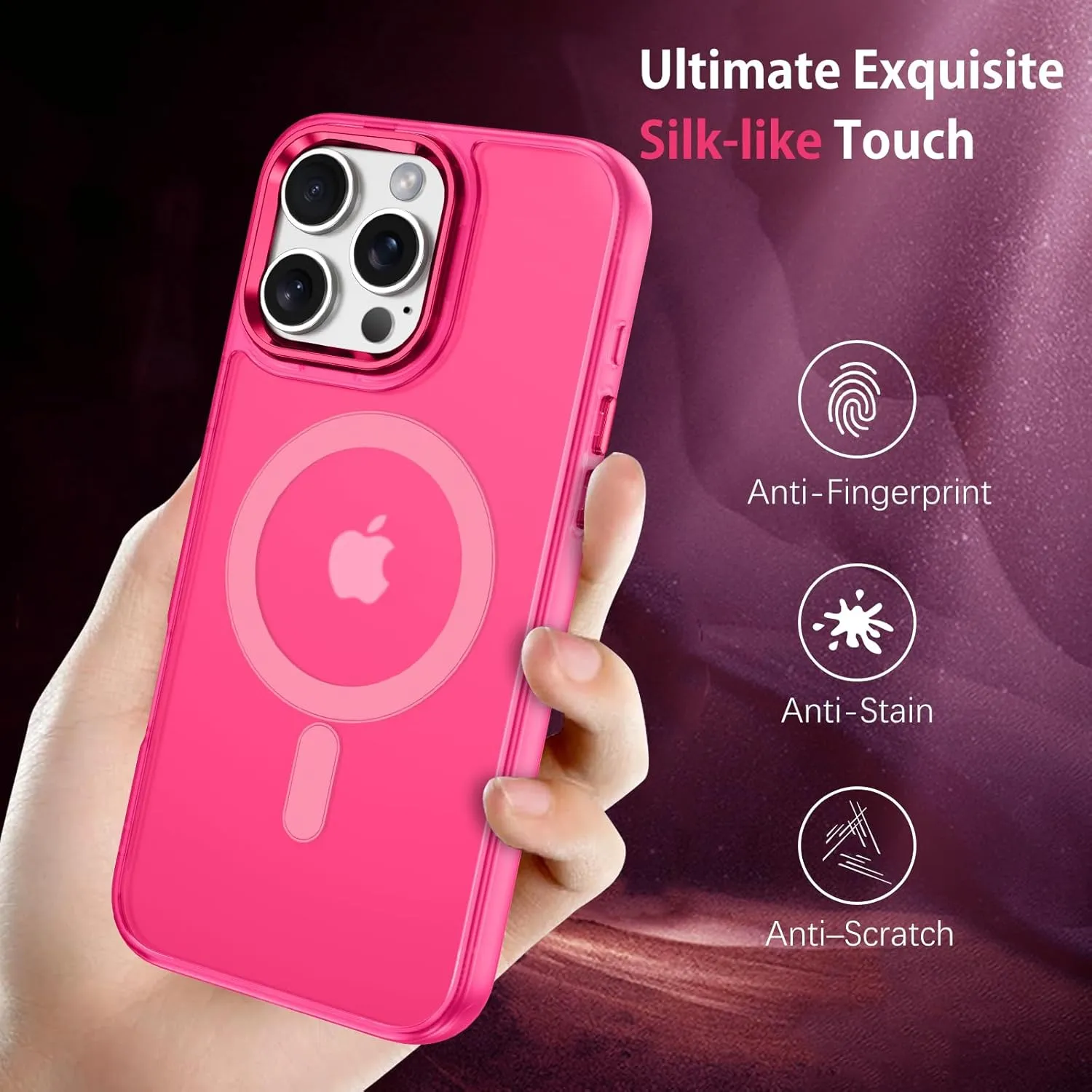 iPhone 16 Pro Translucent Matte Back Full Body Cover Anti-Scratch Shockproof Protective