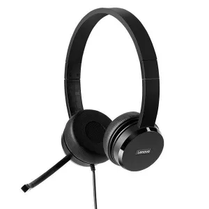 Lenovo 100 Stereo USB Headset - Black