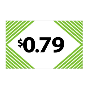 Merchandising Fixture - $0.79 Retail Tags 25 Pack 978290