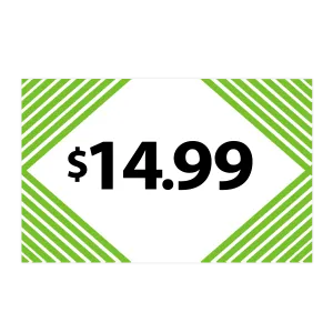 Merchandising Fixture - $14.99 Retail Tag 25 Per Pack 978480
