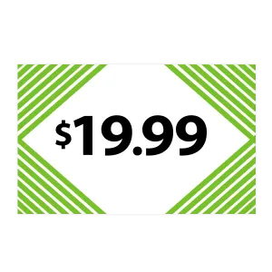 Merchandising Fixture - $19.99 Retail Tag 25 Per Pack 978520