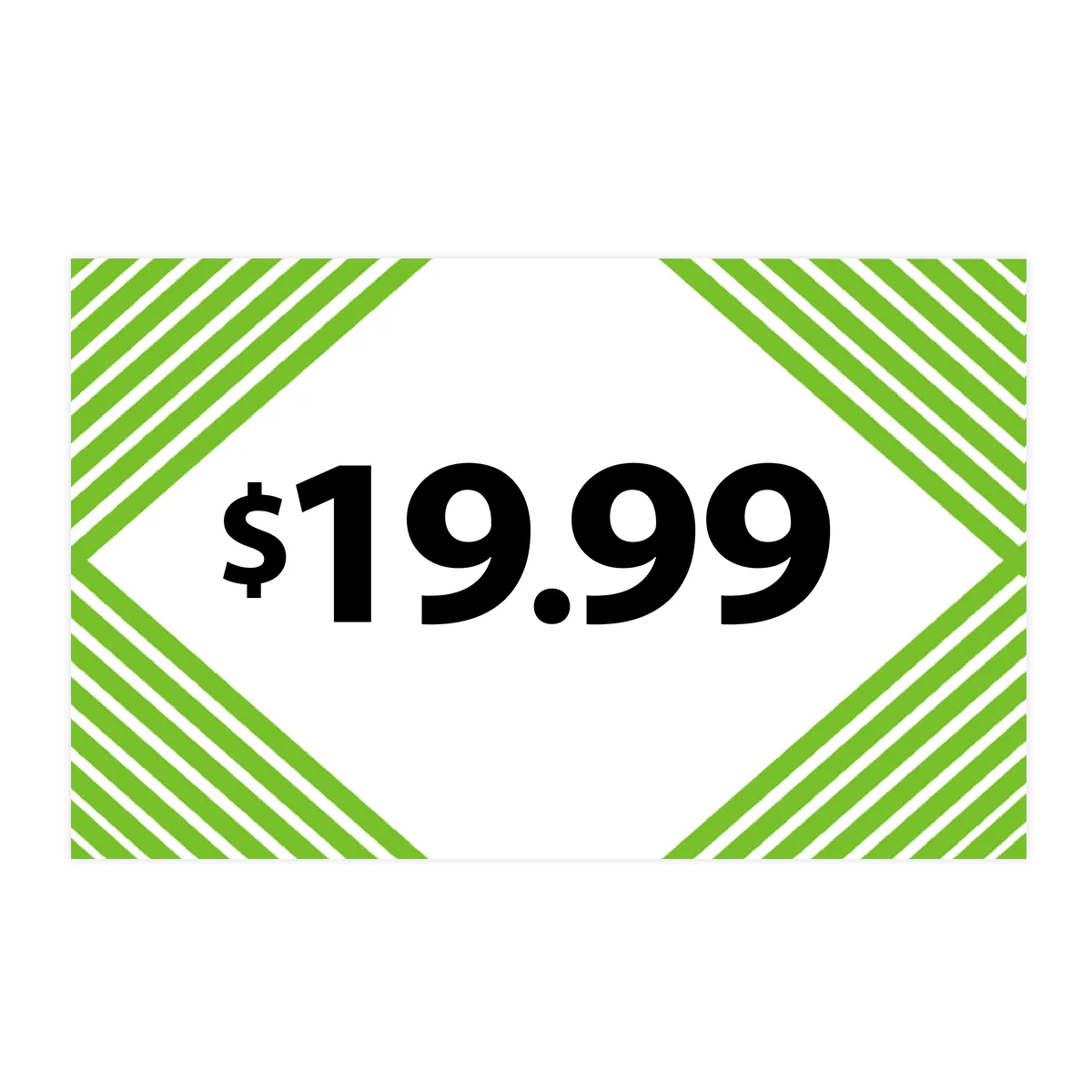 Merchandising Fixture - $19.99 Retail Tag 25 Per Pack 978520