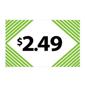 Merchandising Fixture - $2.49 Retail Tag 25 Per Pack 978330