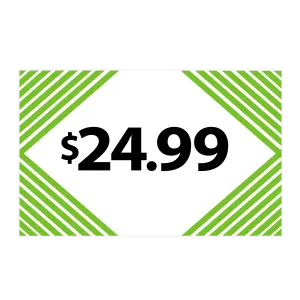 Merchandising Fixture - $24.99 Retail Tag 25 Per Pack 978540