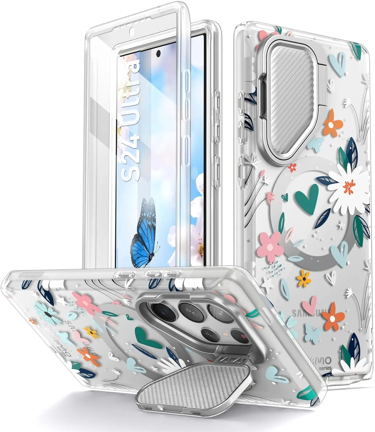 Samsung Galaxy S24 Ultra Case Camera Cover Stand Protective Case