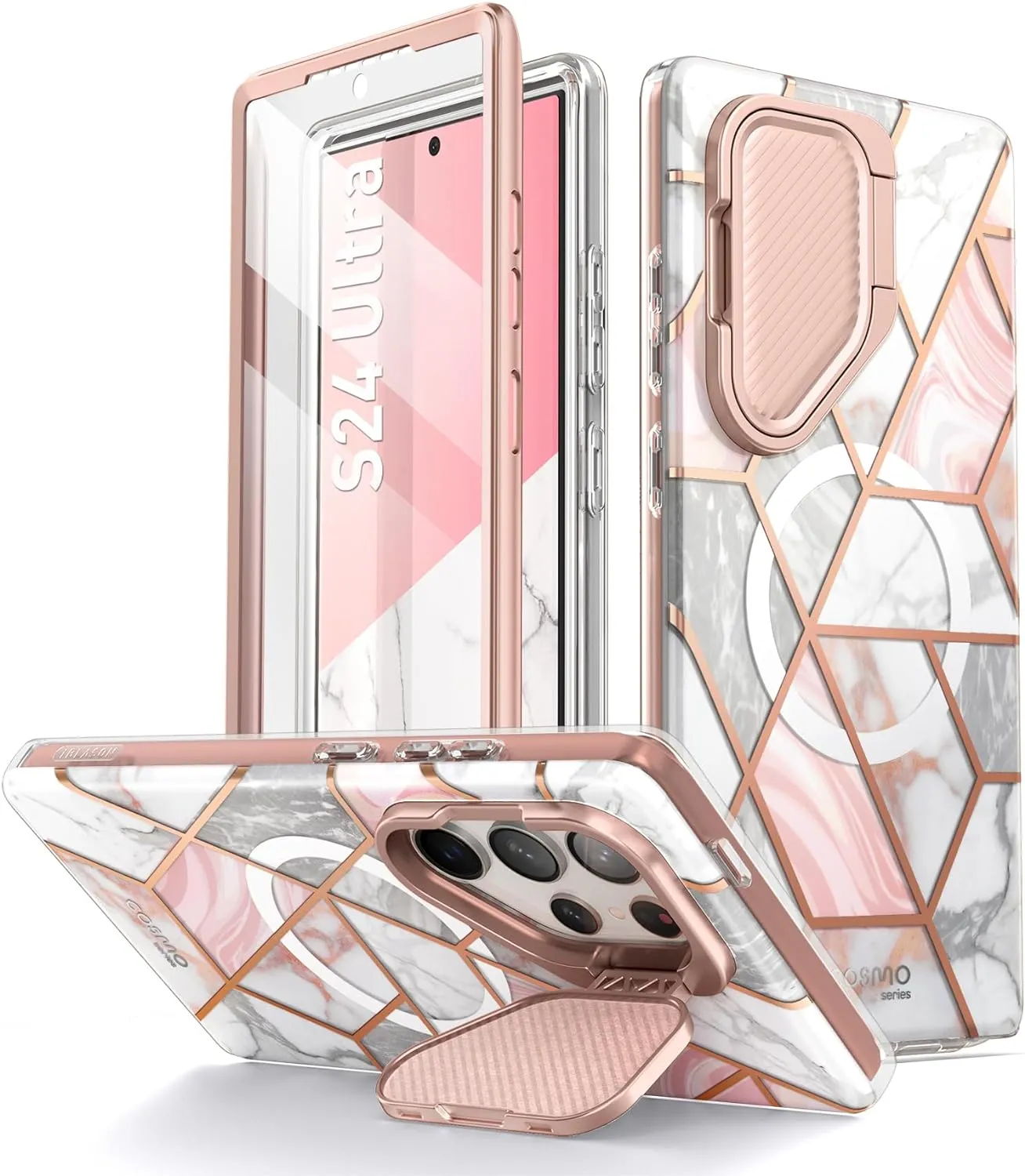 Samsung Galaxy S24 Ultra Case Camera Cover Stand Protective Case