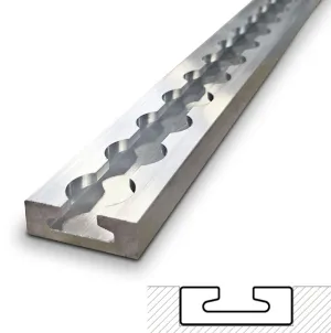 VersaTie Aluminum Track - Recess Mount, Square Edge (Series 2)